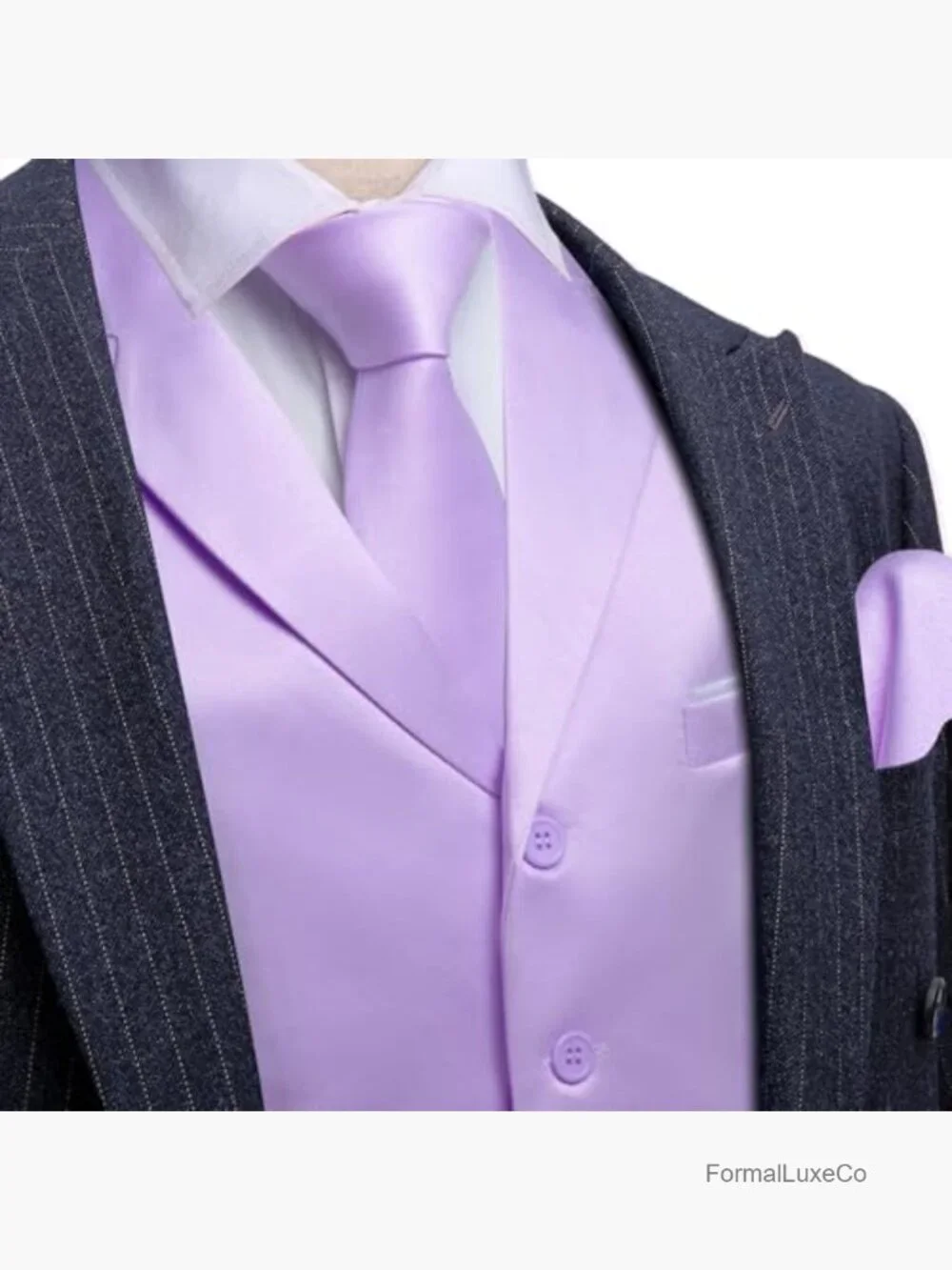 Men's Formal Suit Vest 8PC Set with Tie Bowtie Accessories Slim Fit Wedding